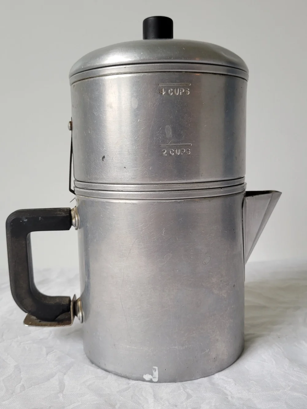Drip-O-Lator 4 Cup Stovetop Drip Coffee Espresso Maker Aluminum Silver Percolato
